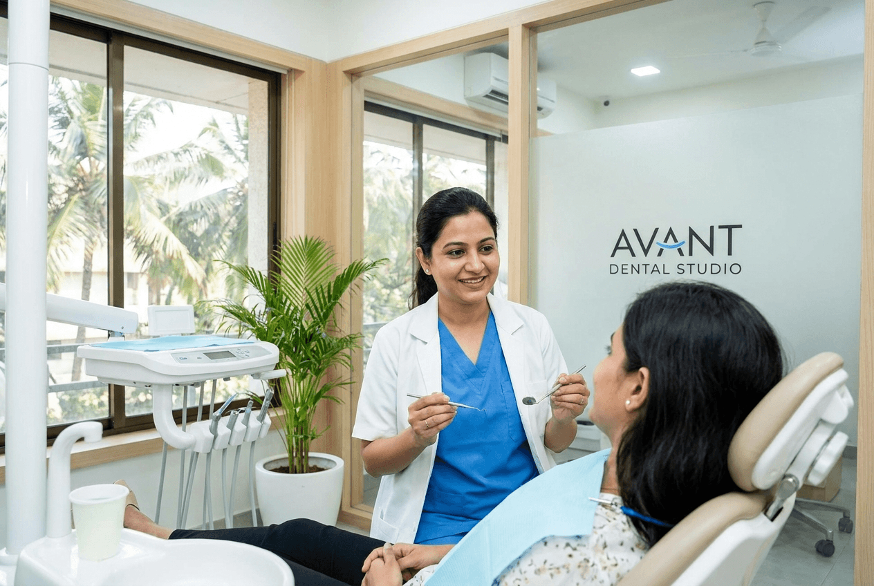 Indian dentist with a patient